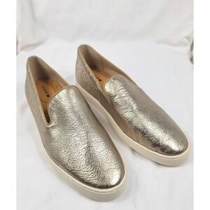 Birdies The‎ Swift Leather Slip On Sneakers Gold White Size 8